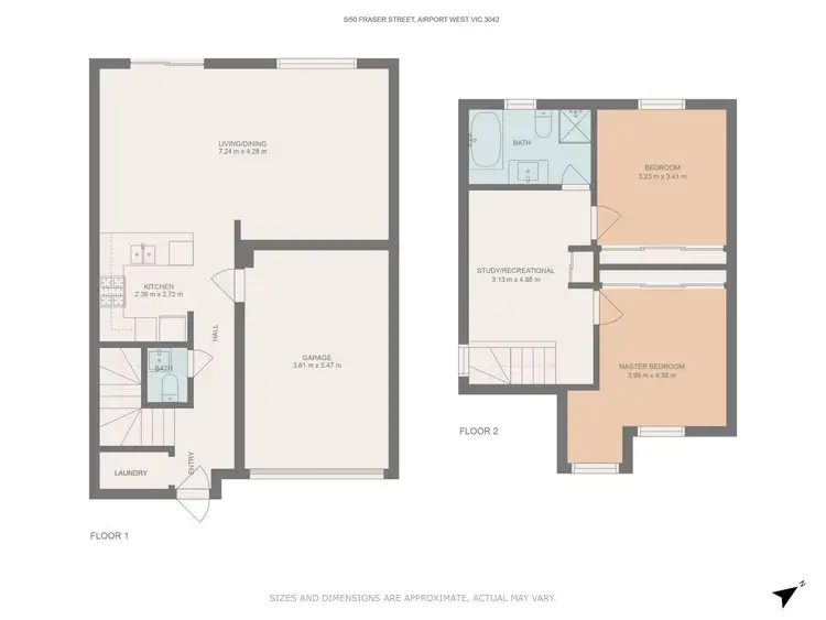 Floorplan of Homely townhouse listing, 5/50 Fraser Street, Airport West VIC 3042