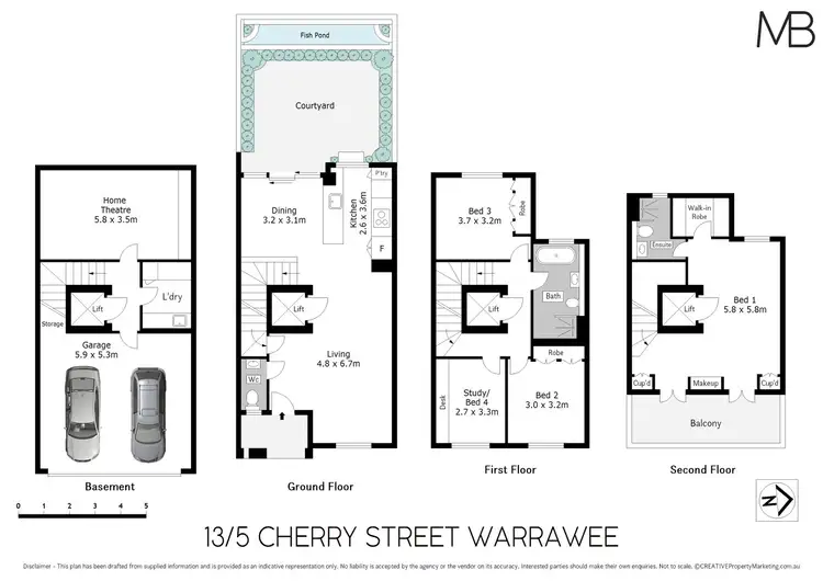 Floorplan of Homely townhouse listing, 13/5 Cherry Street, Warrawee NSW 2074