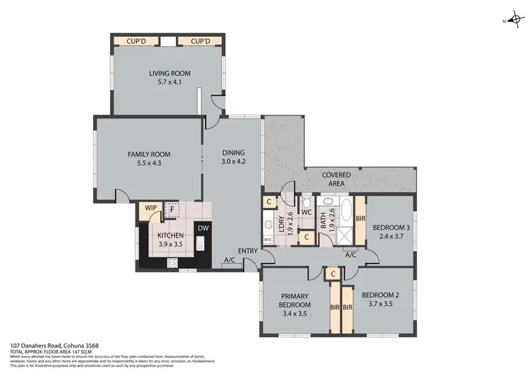 Floorplan of Homely rural property listing, 107 Danahers Road, Cohuna VIC 3568