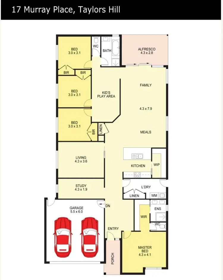 Floorplan of Homely house listing, 17 Murray Place, Taylors Hill VIC 3037