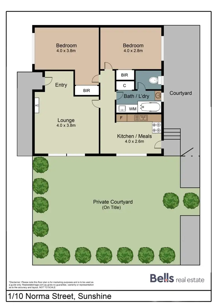 Floorplan of Homely unit listing, 1/10 Norma Street, Sunshine VIC 3020