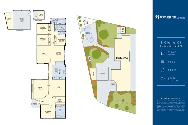 Floorplan of Homely house listing, 8 Claire Court, Traralgon VIC 3844