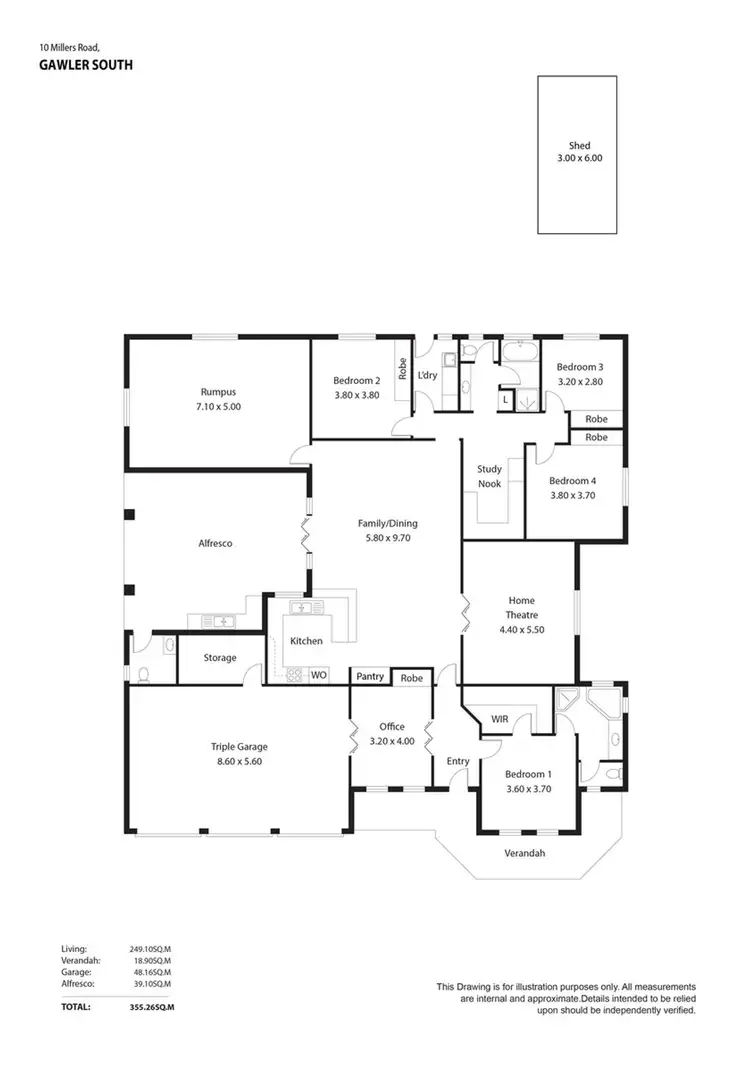 Floorplan of Homely house listing, 10 Millers Road, Gawler South SA 5118
