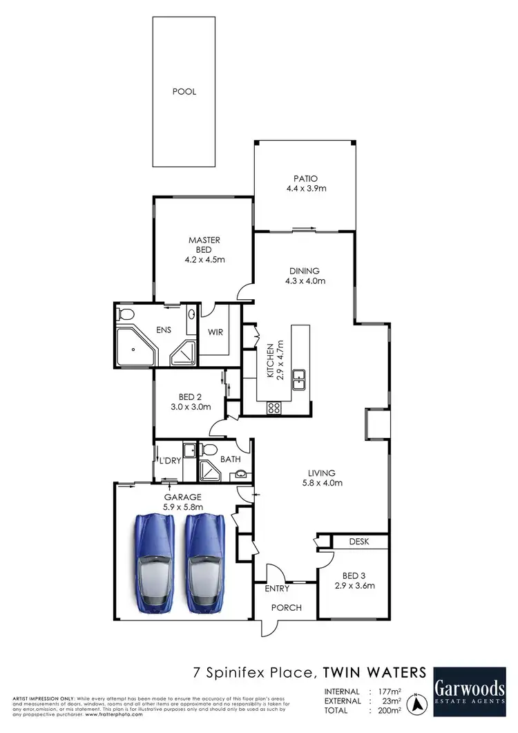 Floorplan of Homely house listing, 7 Spinifex Place, Twin Waters QLD 4564