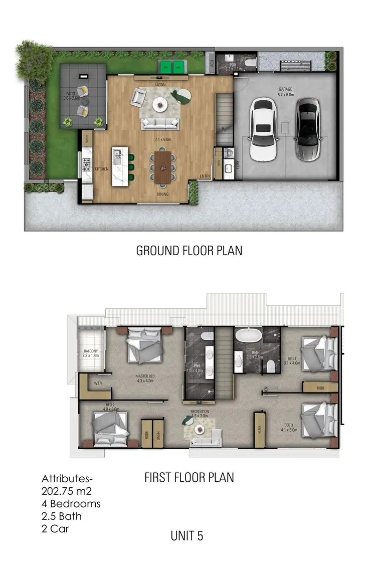Floorplan of Homely townhouse listing, 5/3 Thorne Road, Birkdale QLD 4159