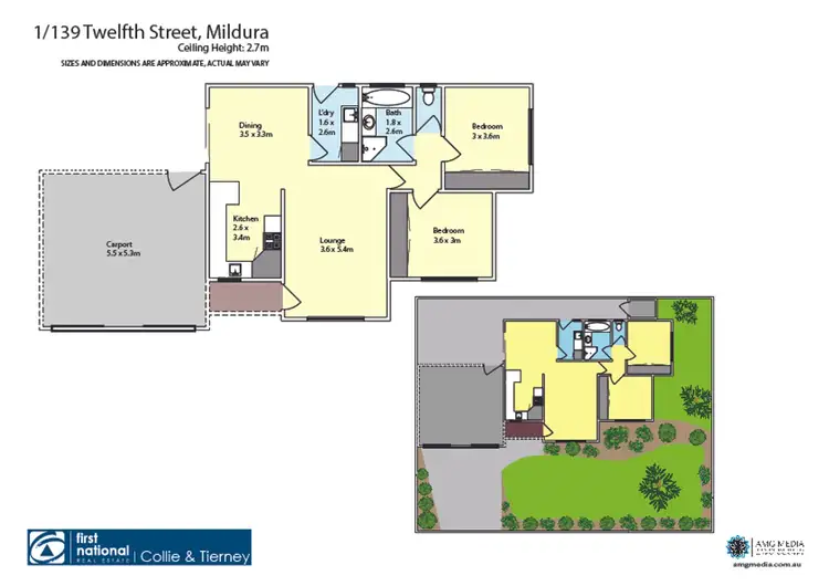 Floorplan of Homely townhouse listing, 1/139 Twelfth Street, Mildura VIC 3500