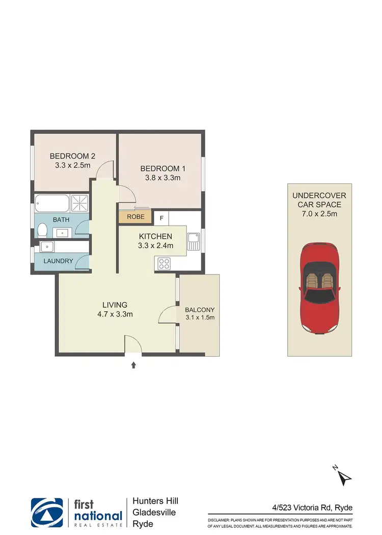 Floorplan of Homely apartment listing, 4/523 Victoria Road, Ryde NSW 2112