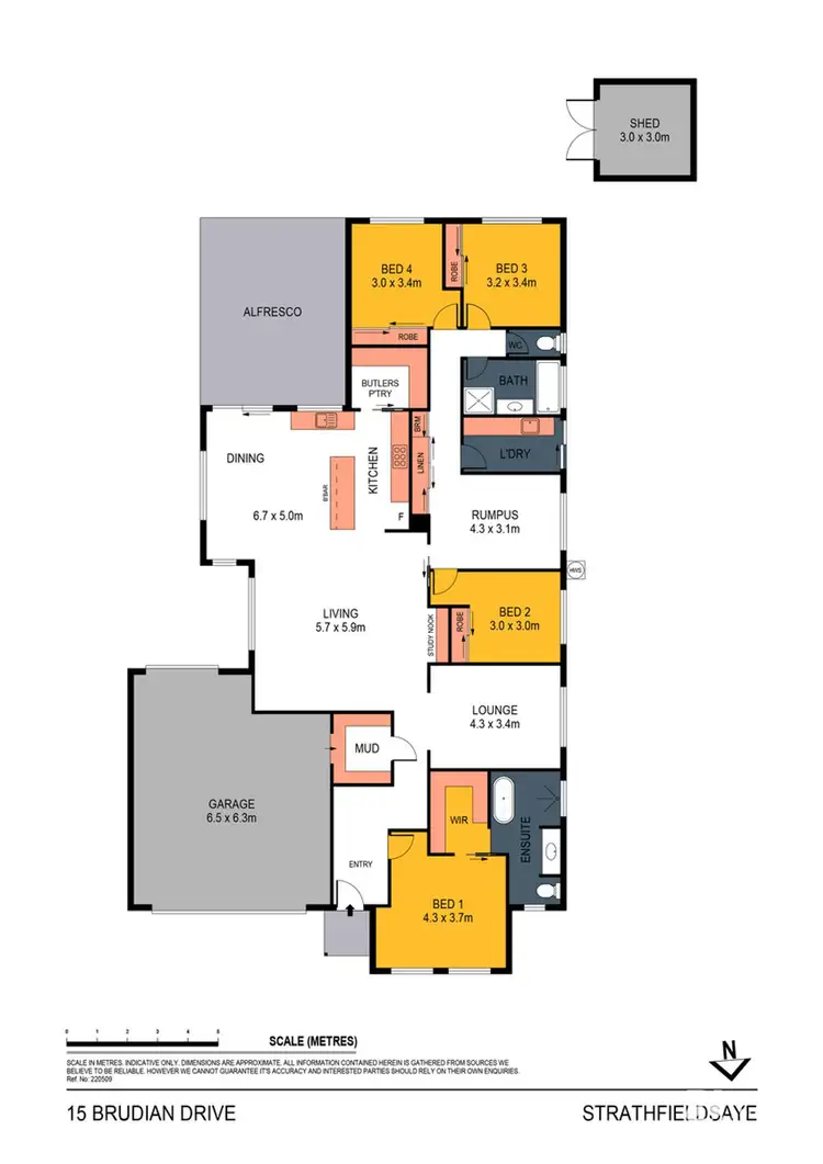 Floorplan of Homely house listing, 15 Brudian Drive, Strathfieldsaye VIC 3551
