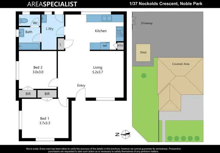 Floorplan of Homely unit listing, 1/37 Nockolds Crescent, Noble Park VIC 3174
