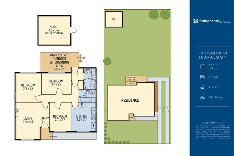 Floorplan of Homely house listing, 18 Hyland Street, Traralgon VIC 3844