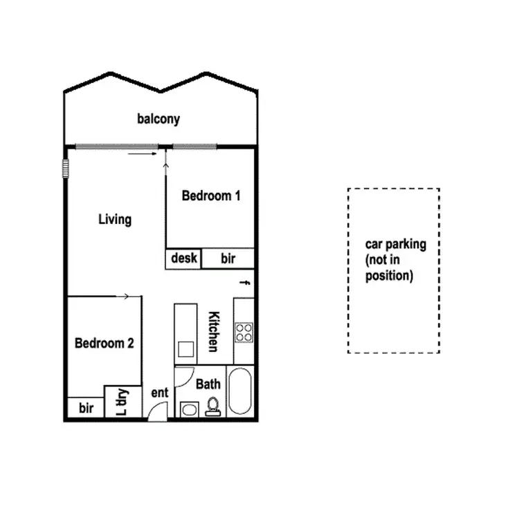 Floorplan of Homely apartment listing, 812/38 Mount Alexander Road, Travancore VIC 3032