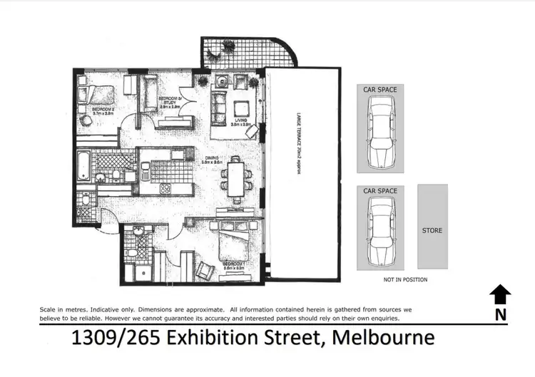 Floorplan of Homely apartment listing, 1309/265 Exhibition Street, Melbourne VIC 3000