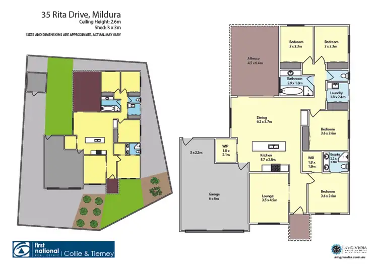 Floorplan of Homely house listing, 35 Rita Drive, Mildura VIC 3500