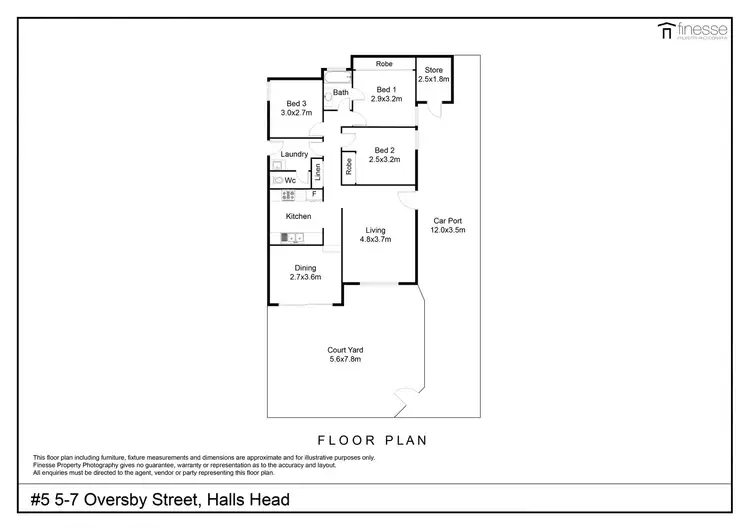 Floorplan of Homely villa listing, 5/5-7 Oversby Street, Halls Head WA 6210
