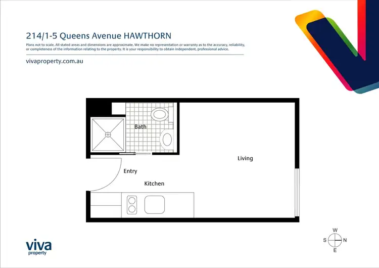 Floorplan of Homely apartment listing, 214/1-5 Queens Avenue, Hawthorn VIC 3122