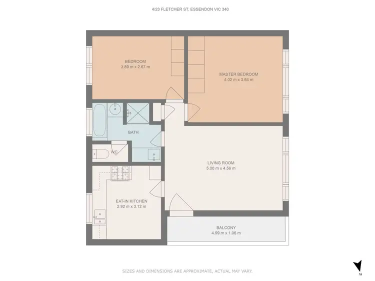 Floorplan of Homely apartment listing, 4/23 Fletcher Street, Essendon VIC 3040