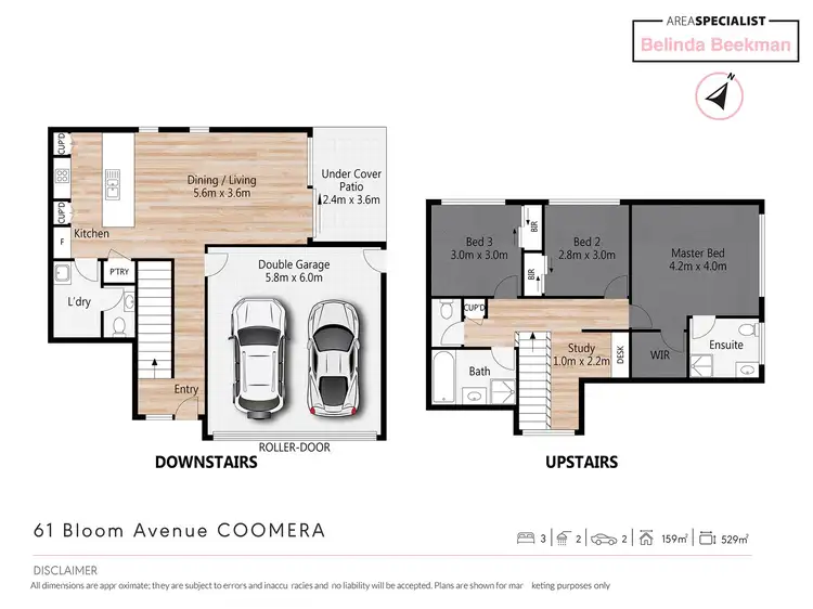 Floorplan of Homely townhouse listing, 1/61 Bloom Avenue, Coomera QLD 4209