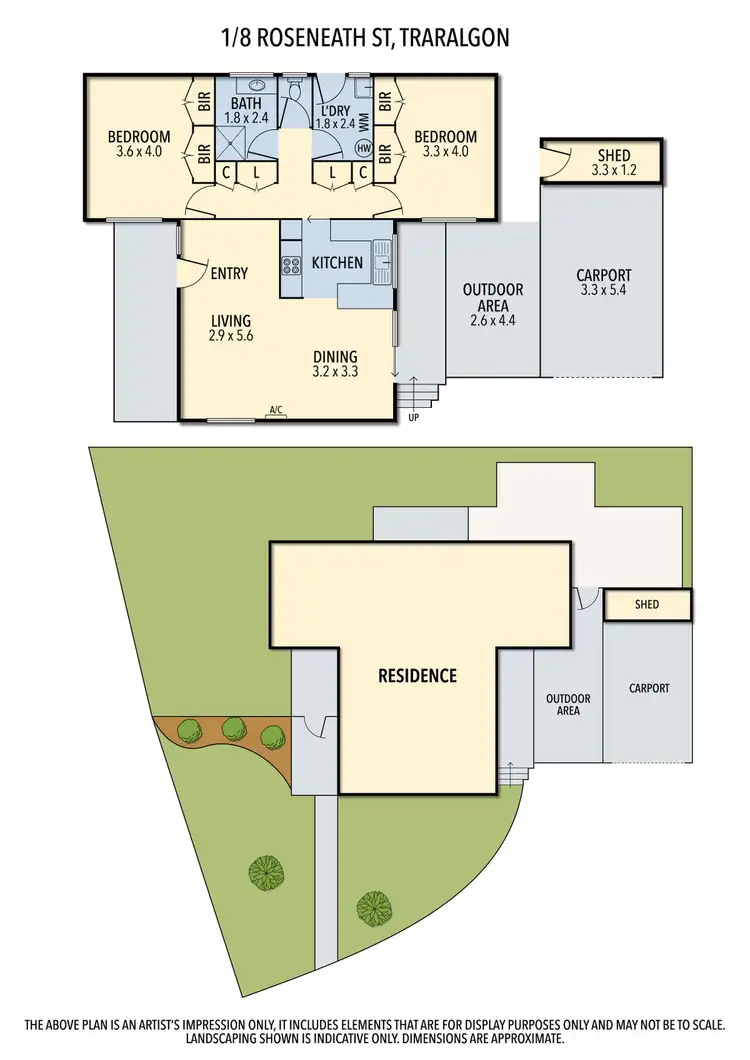 Floorplan of Homely house listing, 1/8 Roseneath Street, Traralgon VIC 3844
