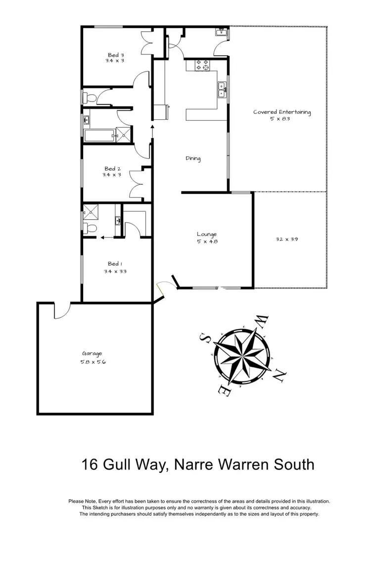 Floorplan of Homely house listing, 16 Gull Way, Narre Warren South VIC 3805