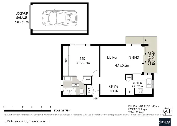 Floorplan of Homely apartment listing, 8/30 Kareela Road, Cremorne Point NSW 2090