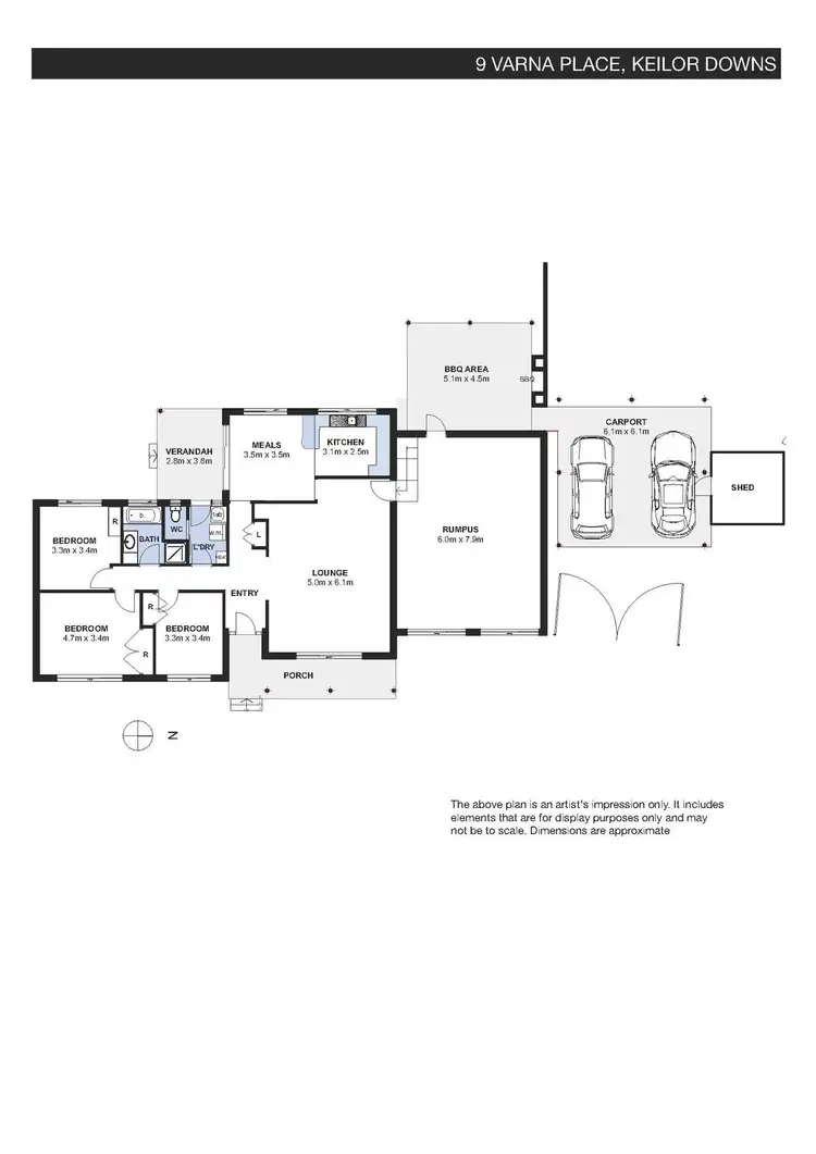 Floorplan of Homely house listing, 9 Varna Place, Keilor Downs VIC 3038