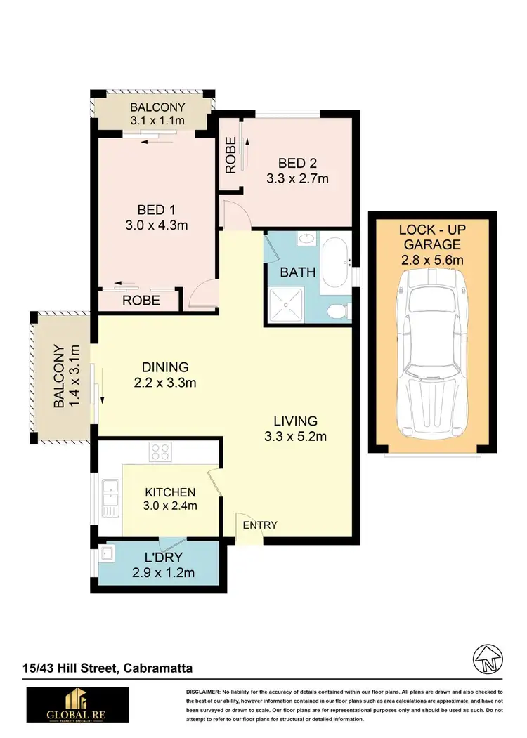 Floorplan of Homely unit listing, 15/43-45 Hill Street, Cabramatta NSW 2166