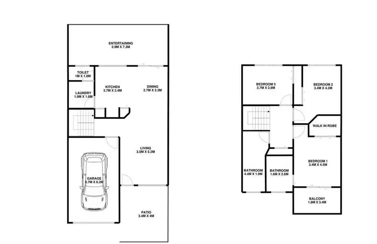 Floorplan of Homely townhouse listing, 44/65-87 Demeio Road, Berrinba QLD 4117