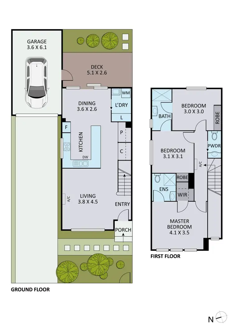 Floorplan of Homely townhouse listing, 1C/16 Stonehaven Avenue, Boronia VIC 3155