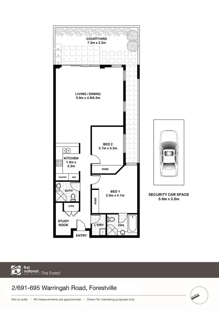 Floorplan of Homely apartment listing, 2/691-695 Warringah Road, Forestville NSW 2087