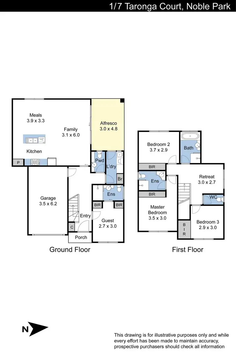 Floorplan of Homely house listing, 7 Taronga Court, Noble Park VIC 3174