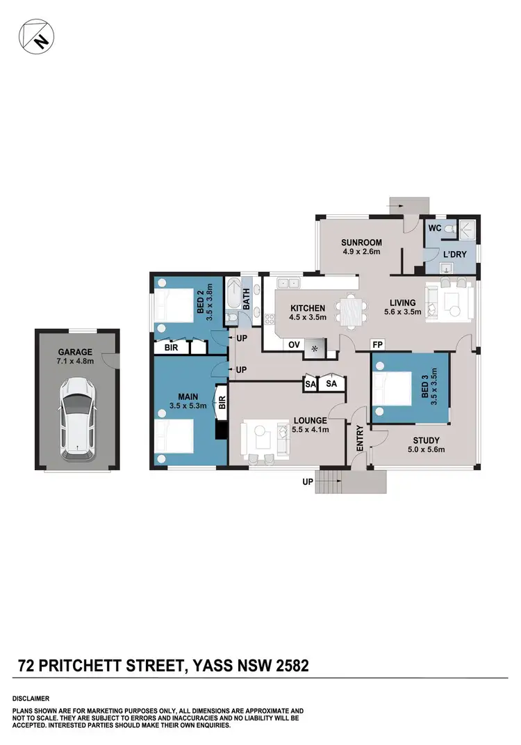 Floorplan of Homely house listing, 72 Pritchett street, Yass NSW 2582