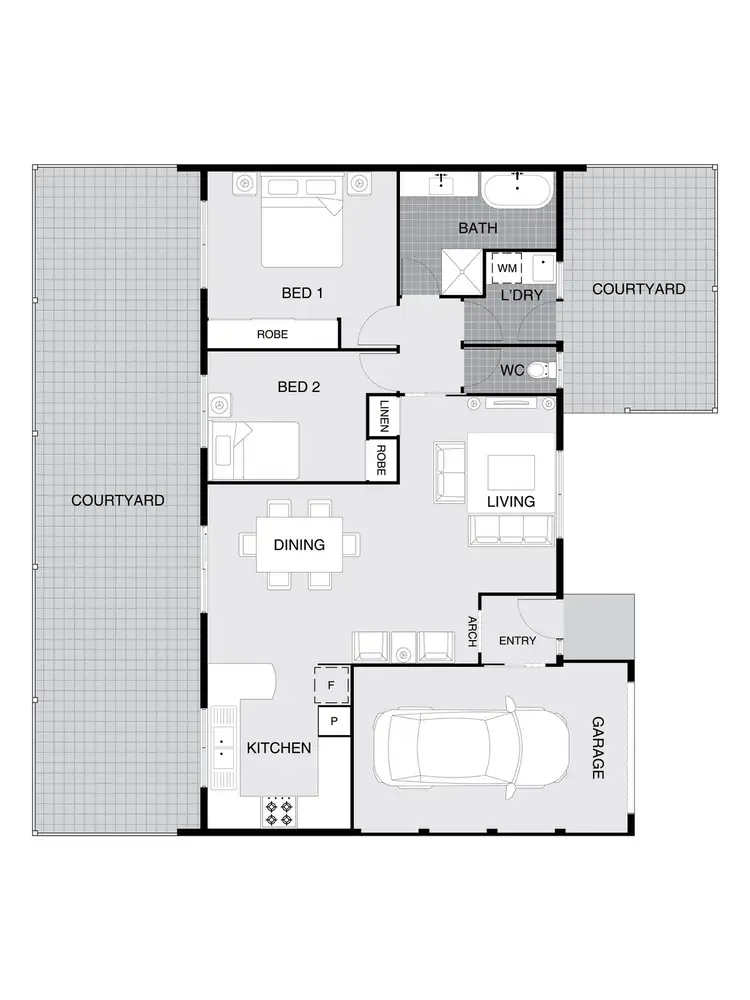Floorplan of Homely unit listing, 4/60 Dalley Crescent, Latham ACT 2615