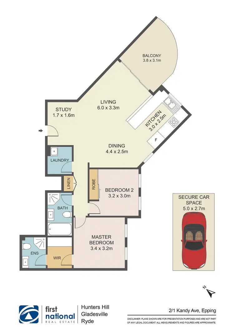 Floorplan of Homely apartment listing, 2/1 Kandy Avenue, Epping NSW 2121