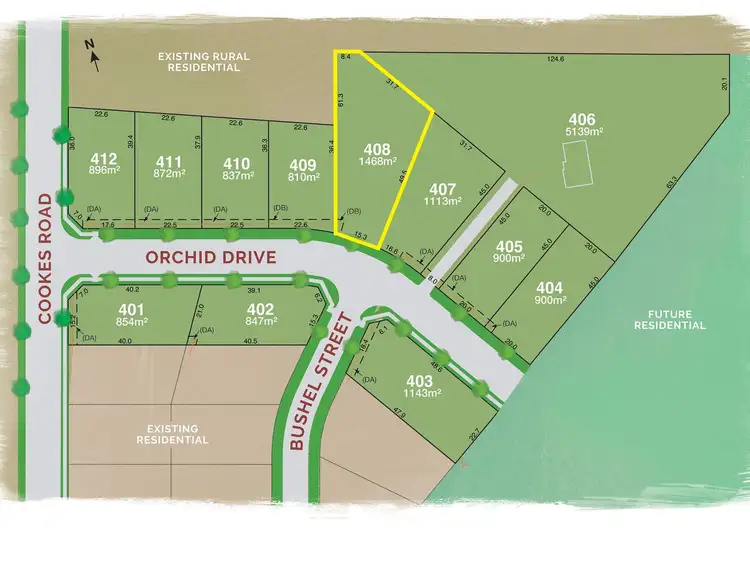 Floorplan of Homely land listing, Lot 408 Orchid Drive, Armidale NSW 2350