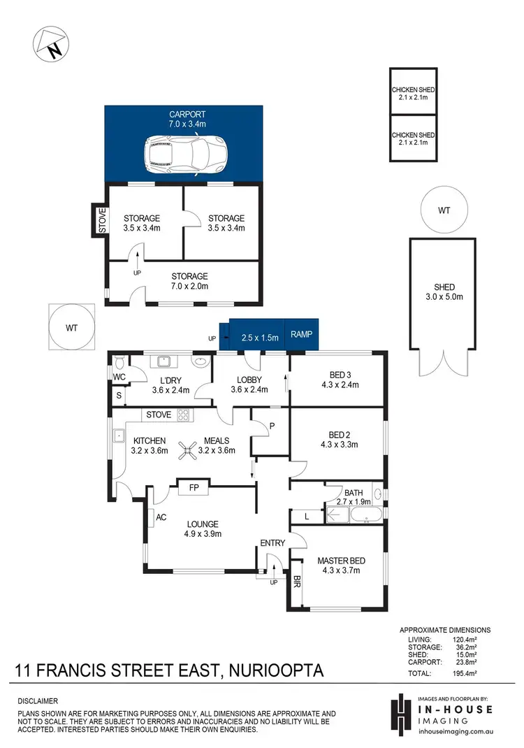 Floorplan of Homely house listing, 11 Francis Street East, Nuriootpa SA 5355