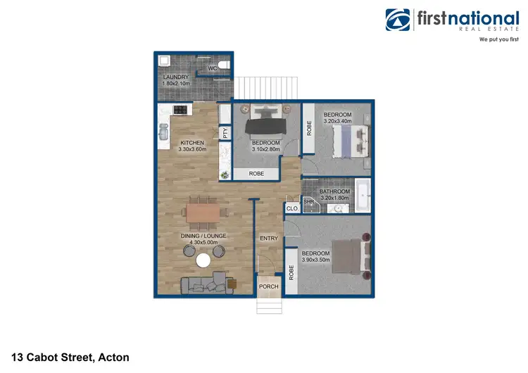 Floorplan of Homely house listing, 13 Cabot Street, Acton TAS 7320