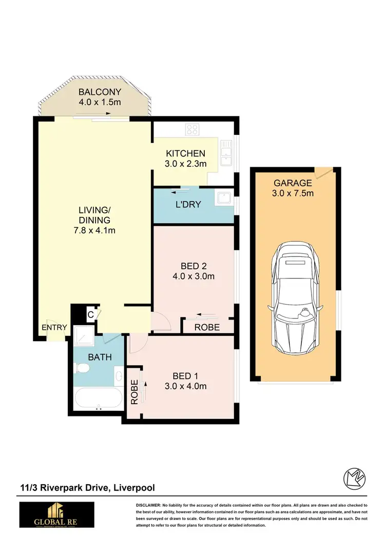 Floorplan of Homely unit listing, 11/3 Riverpark Drive, Liverpool NSW 2170