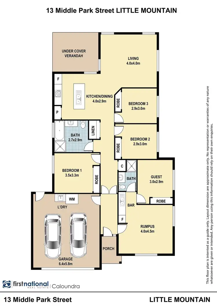 Floorplan of Homely house listing, 13 Middle Park Street, Little Mountain QLD 4551