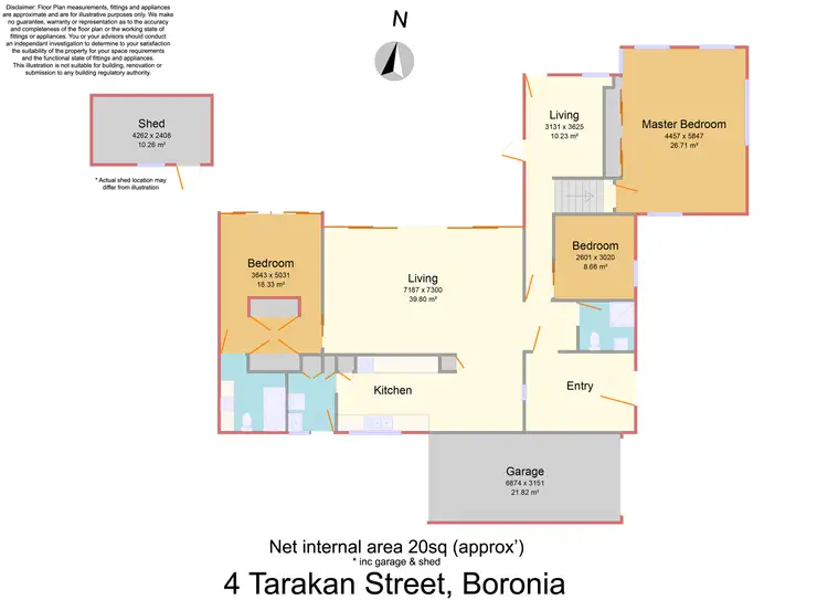 Floorplan of Homely house listing, 4 Tarakan Street, Boronia VIC 3155