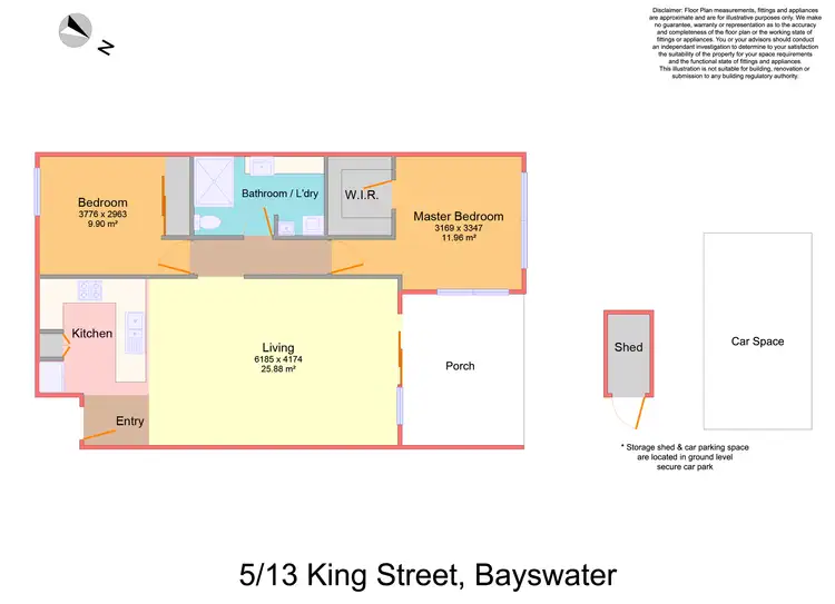 Floorplan of Homely apartment listing, 5/13 King Street, Bayswater VIC 3153
