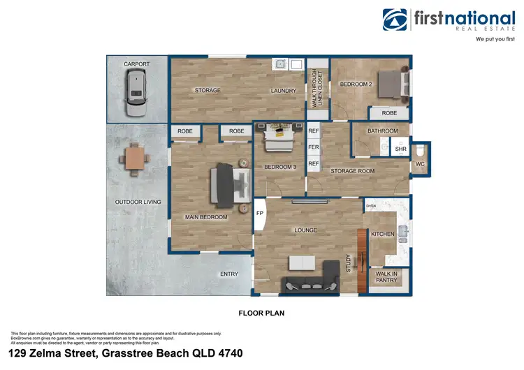 Floorplan of Homely house listing, 129 Zelma Street, Grasstree Beach QLD 4740