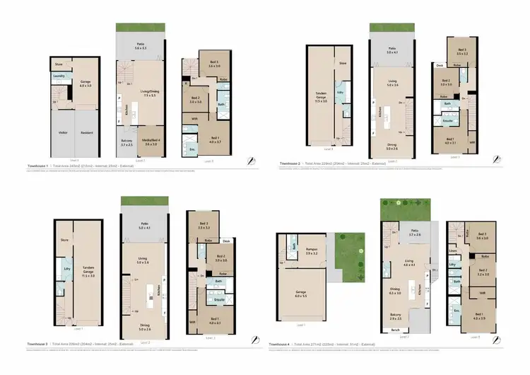 Floorplan of Homely townhouse listing, 3/17 Prospect Terrace, St Lucia QLD 4067
