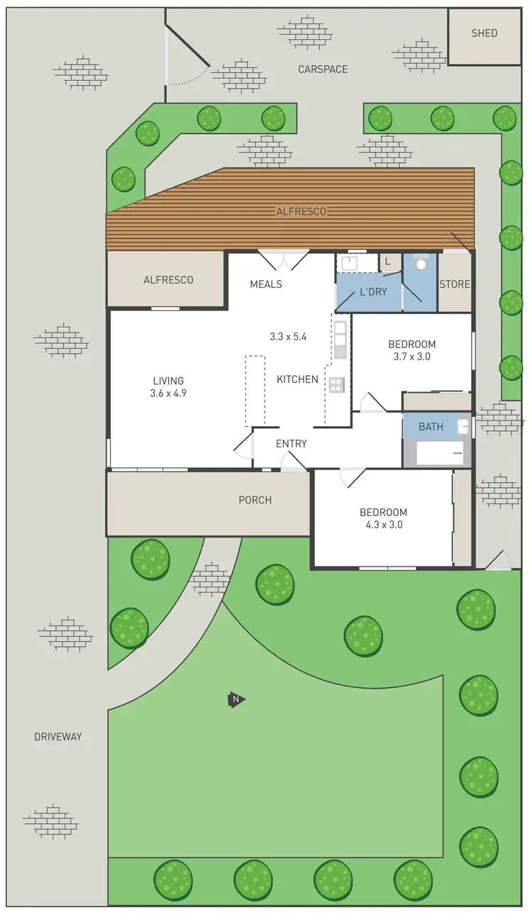 Floorplan of Homely unit listing, 1/23 Adelaide Street, Albion VIC 3020