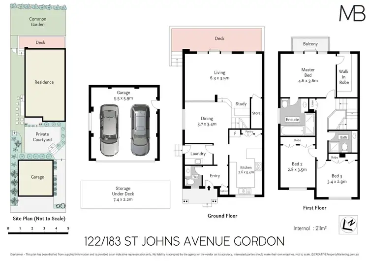 Floorplan of Homely townhouse listing, 122/183 St Johns Avenue, Gordon NSW 2072