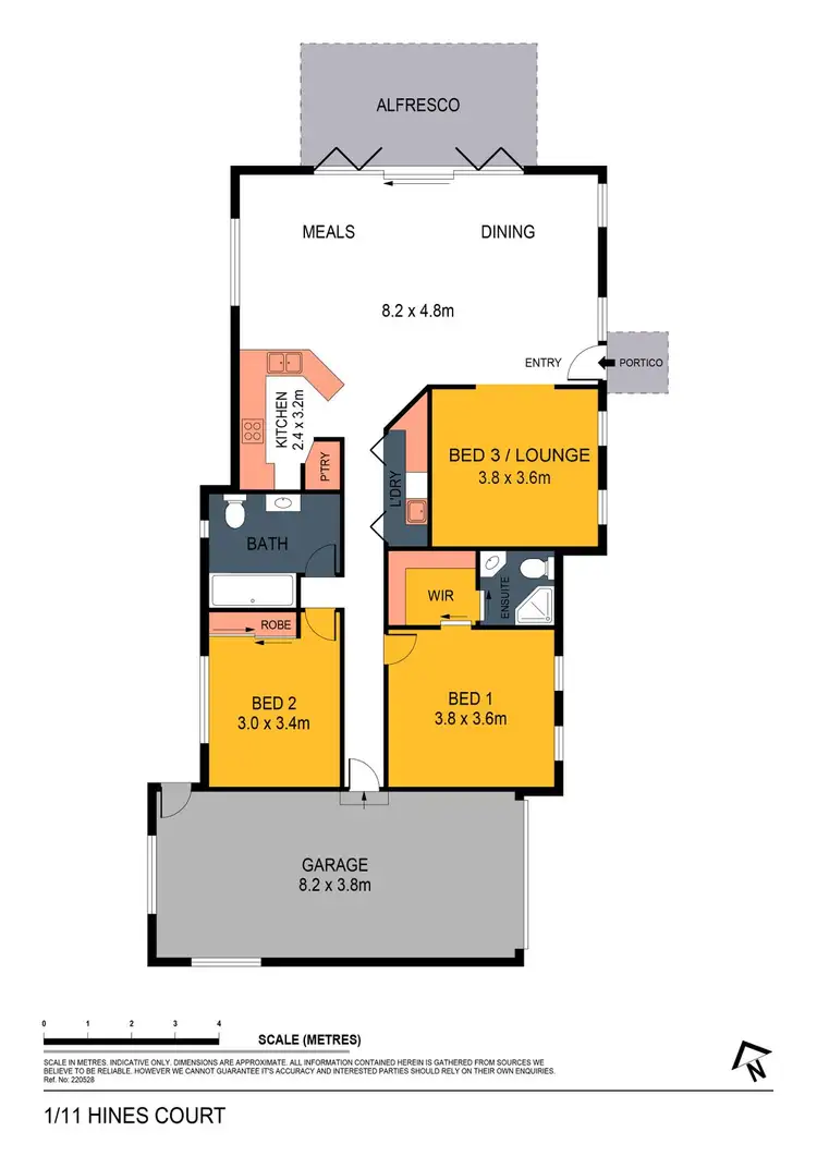 Floorplan of Homely house listing, 1/11 Hines Court, Kangaroo Flat VIC 3555