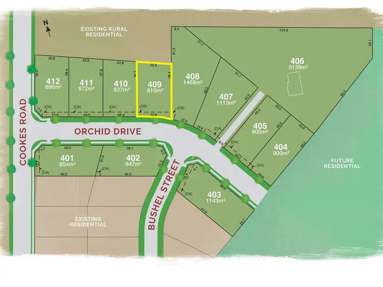 Floorplan of Homely land listing, Lot 409 Orchid Drive, Armidale NSW 2350