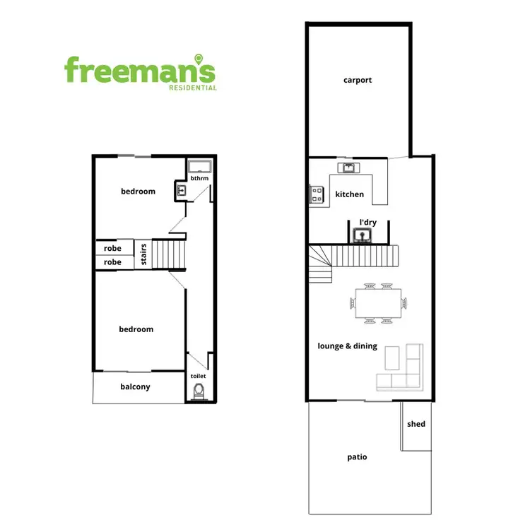 Floorplan of Homely townhouse listing, 28/6-8 Cannon Street, Manunda QLD 4870