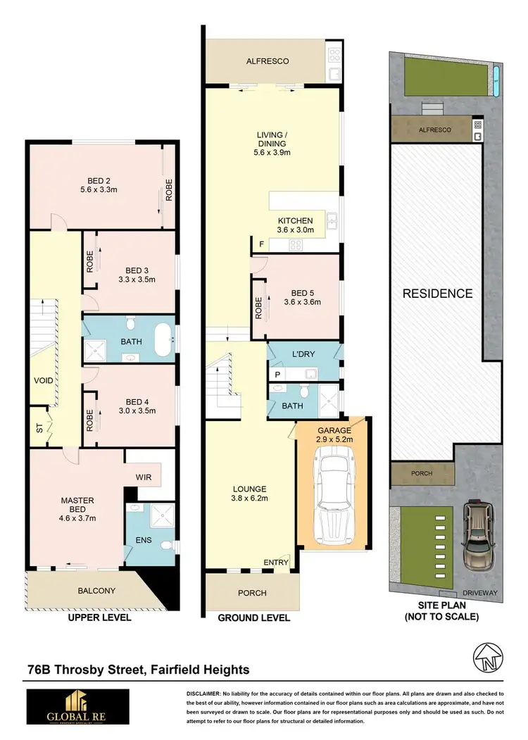Floorplan of Homely semi-detached listing, 76 Throsby St, Fairfield Heights NSW 2165