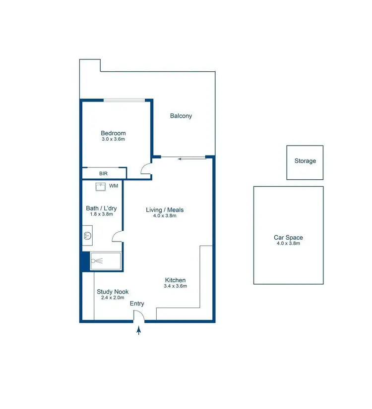 Floorplan of Homely apartment listing, 110/314 Pascoe Vale Road, Essendon VIC 3040
