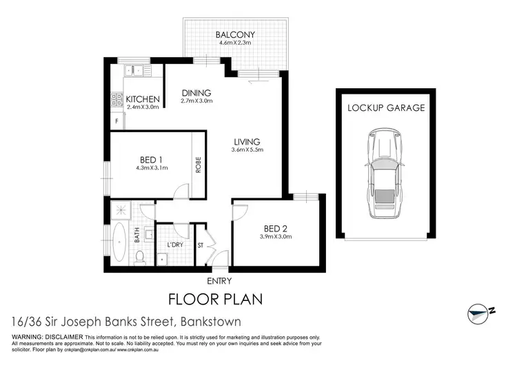 Floorplan of Homely unit listing, 16/36-40 Sir Joseph Banks Street, Bankstown NSW 2200